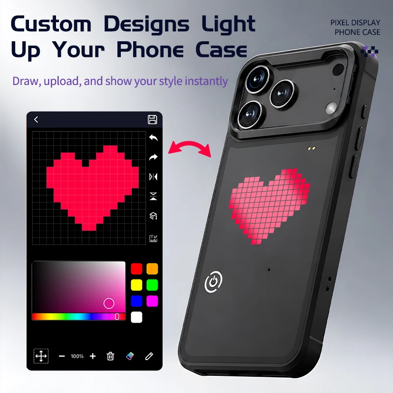 Phone Accessories Case - Carcasa con Pantalla de Imagen Personalizable