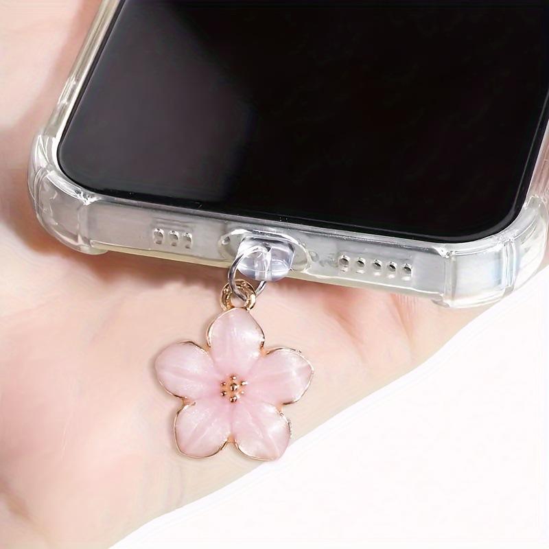 Phone Accessories Hanging - Sakura flores teléfono tapón antipolvo accesorios