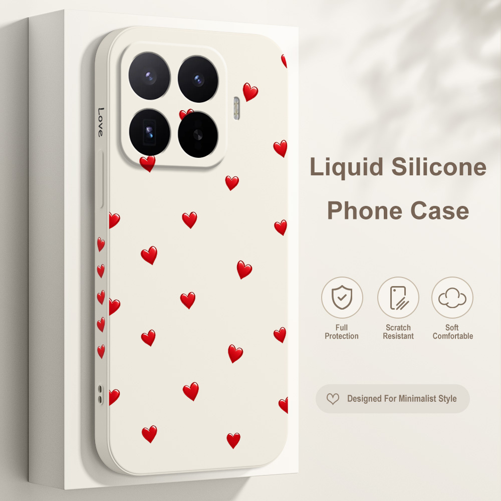Xiaomi Phone Accessories - Funda de Silicona Corazón Carmesí para