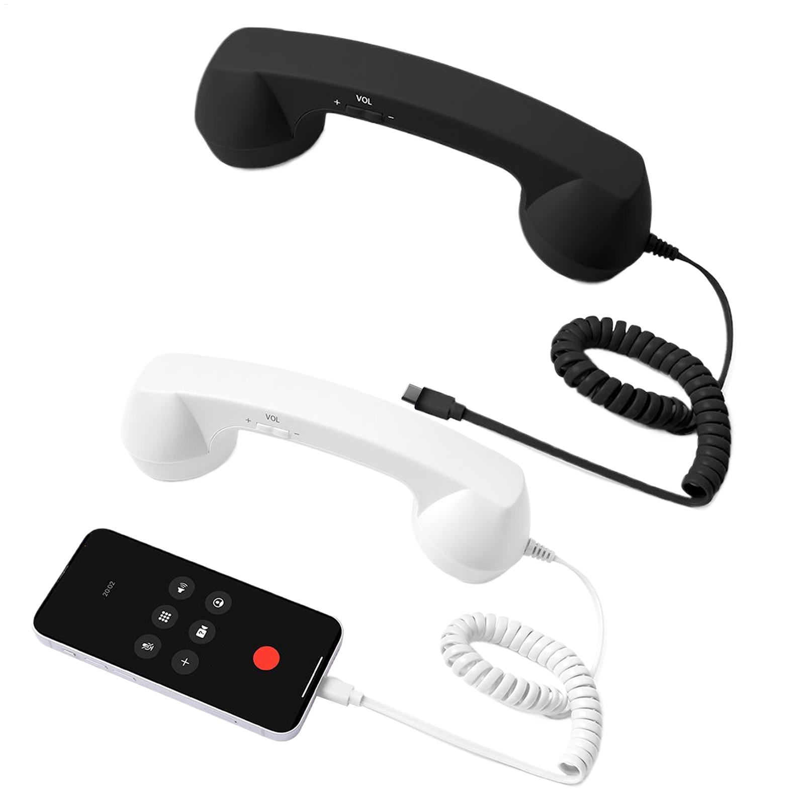Retro Handset Phone - Adaptador de teléfono Retro tipo C,
