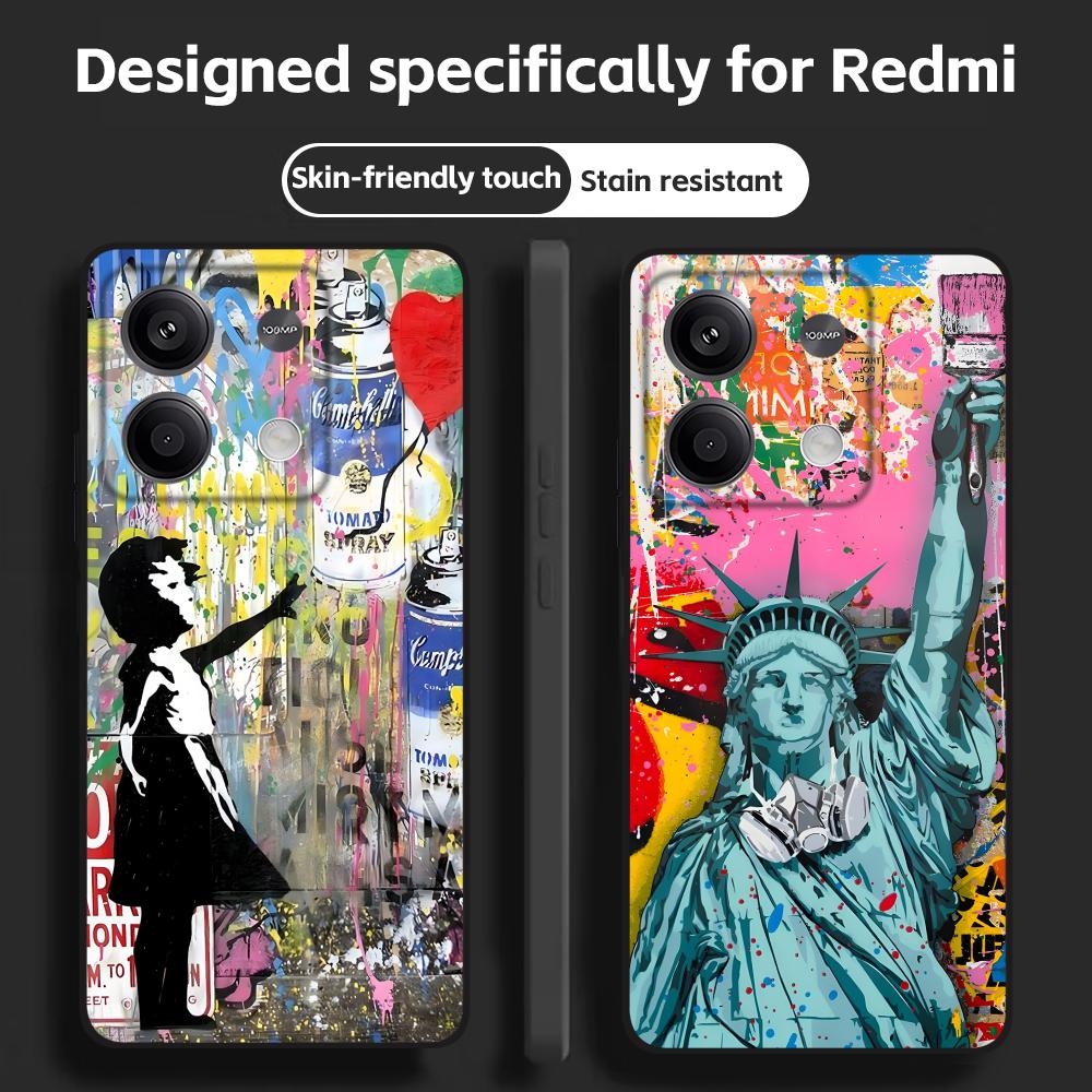 Banksy Graffiti Art funda de t - Xiaomi Phone Accessories reseña y precio