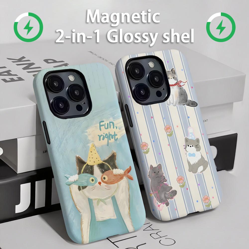 Funda de teléfono con gatos y  - Magnetic Phone Case reseña y precio