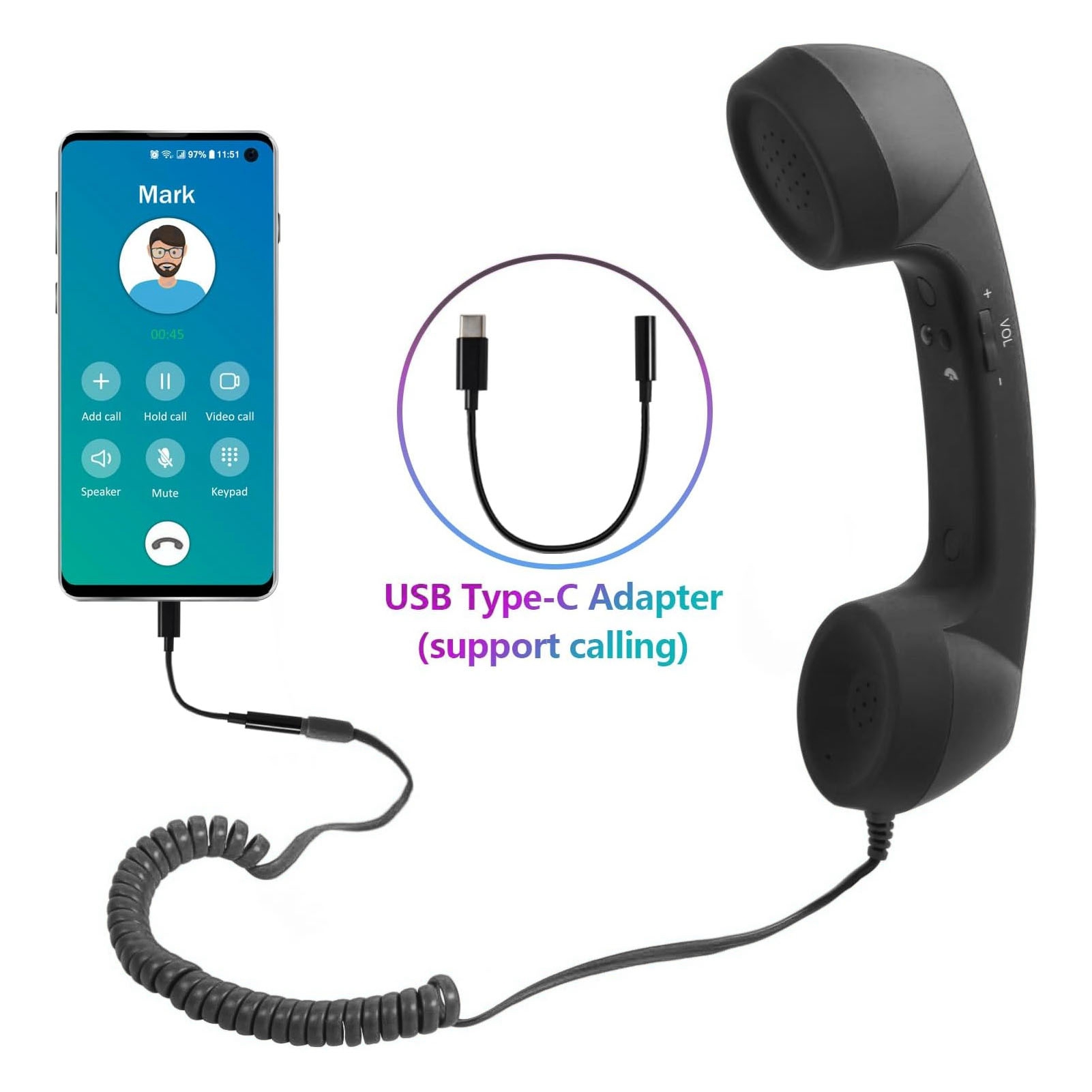 Receptor de teléfono retro Rec - Retro Handset Phone reseña y precio