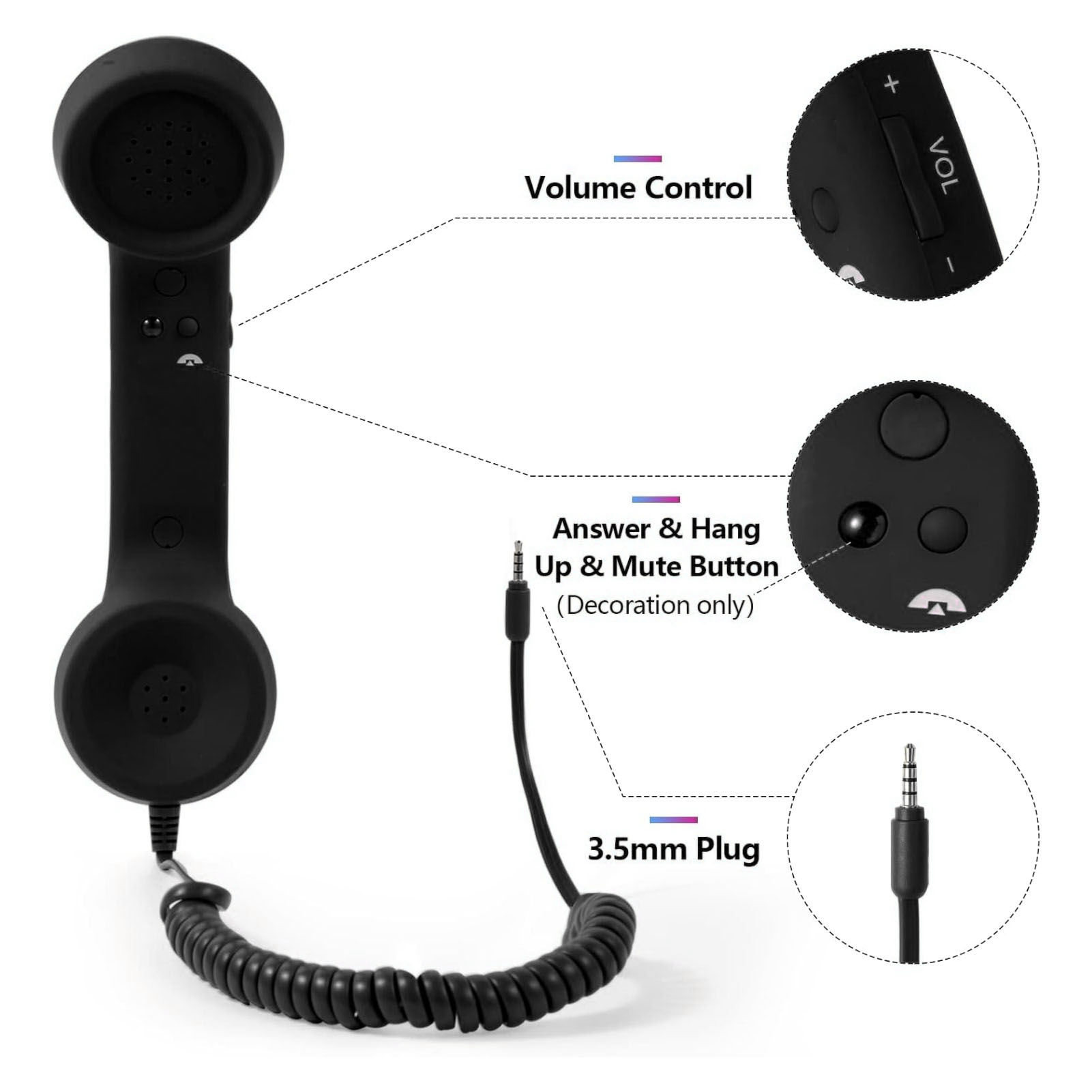 Receptor de teléfono retro Rec - Retro Handset Phone reseña y precio